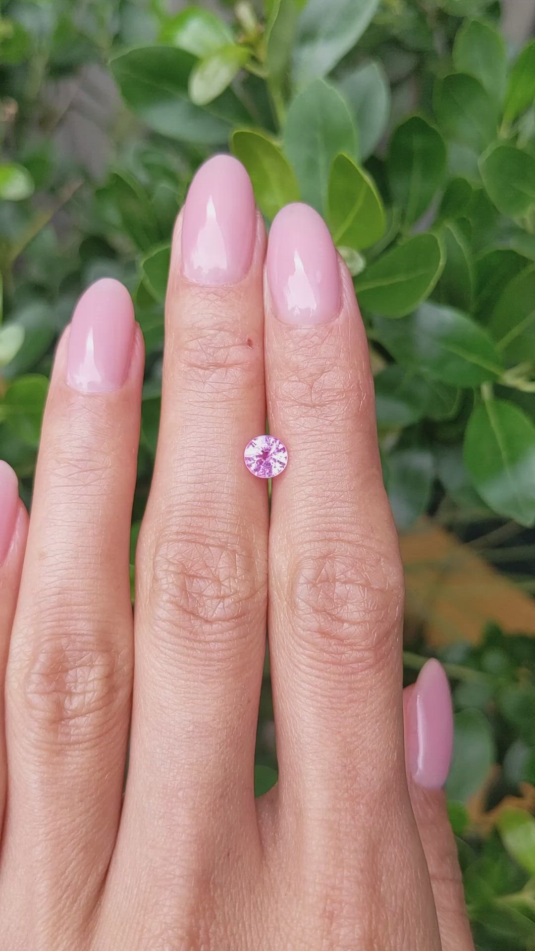 0.87 Ct. Pink Sapphire from Ceylon (Sri Lanka) Size Video