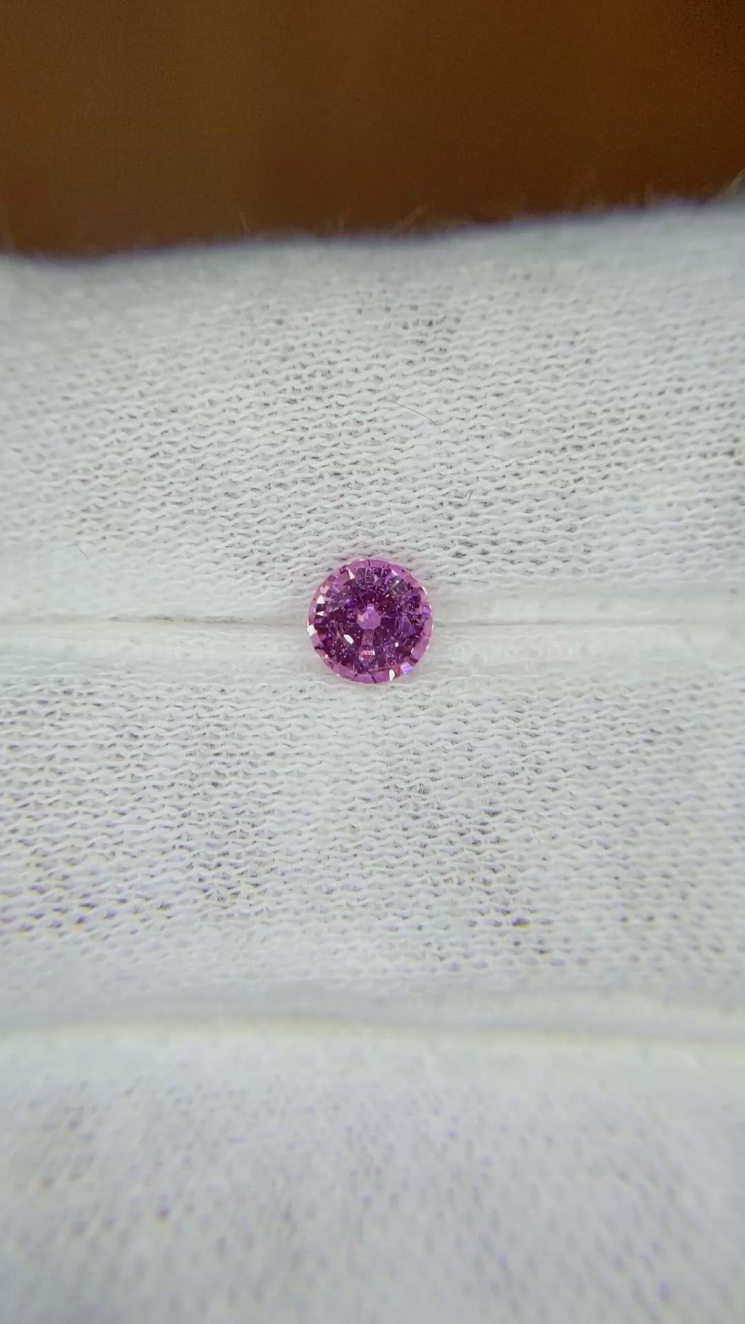 0.59 Ct. Pink Sapphire from Ceylon (Sri Lanka) Size Video