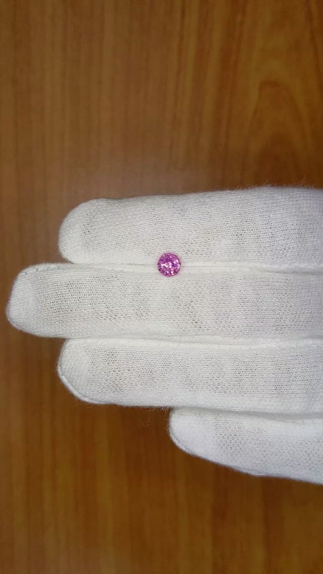 0.59 Ct. Pink Sapphire from Ceylon (Sri Lanka) Size Video