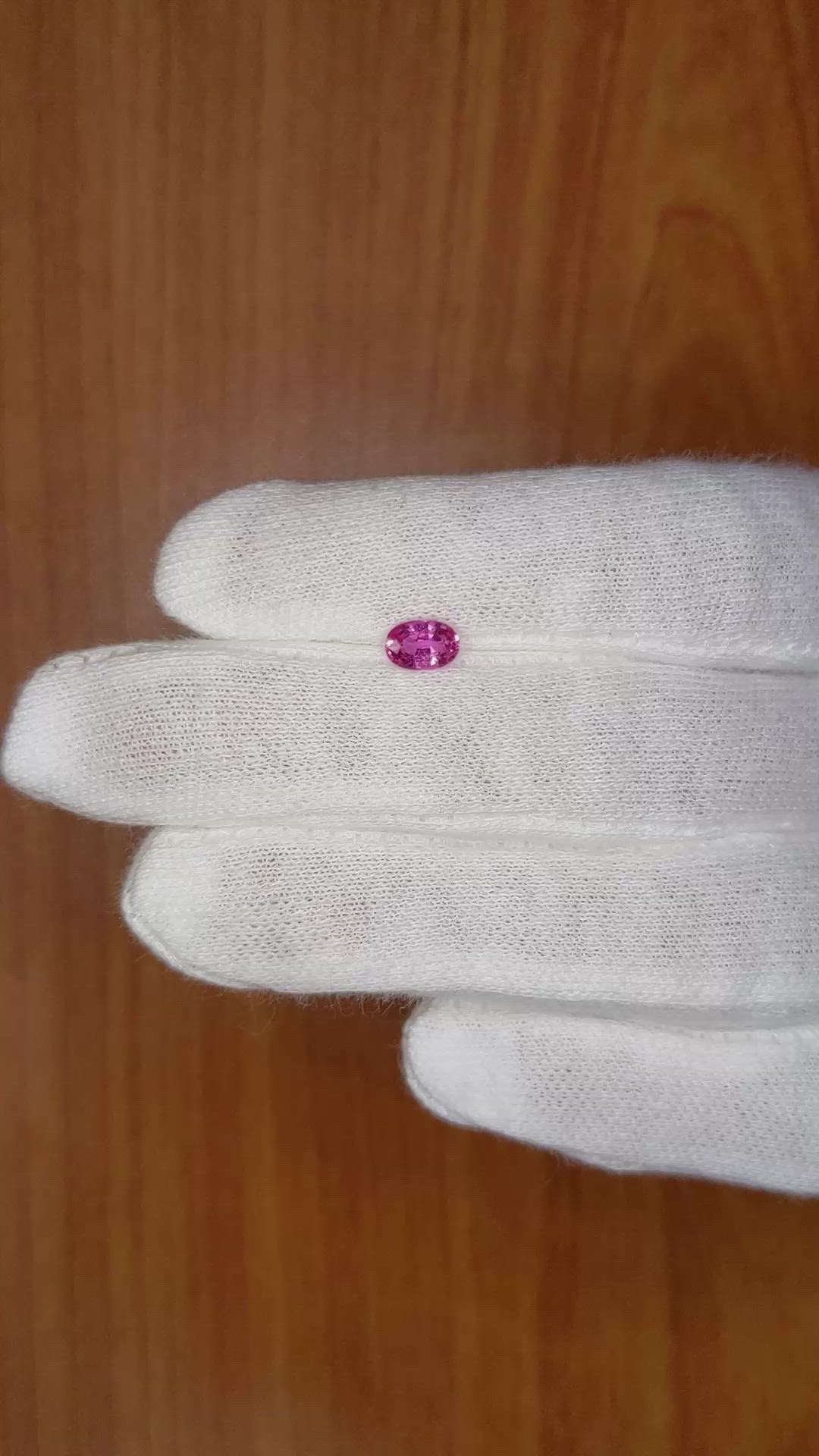 0.73 Ct. Pink Sapphire from Ceylon (Sri Lanka) Size Video