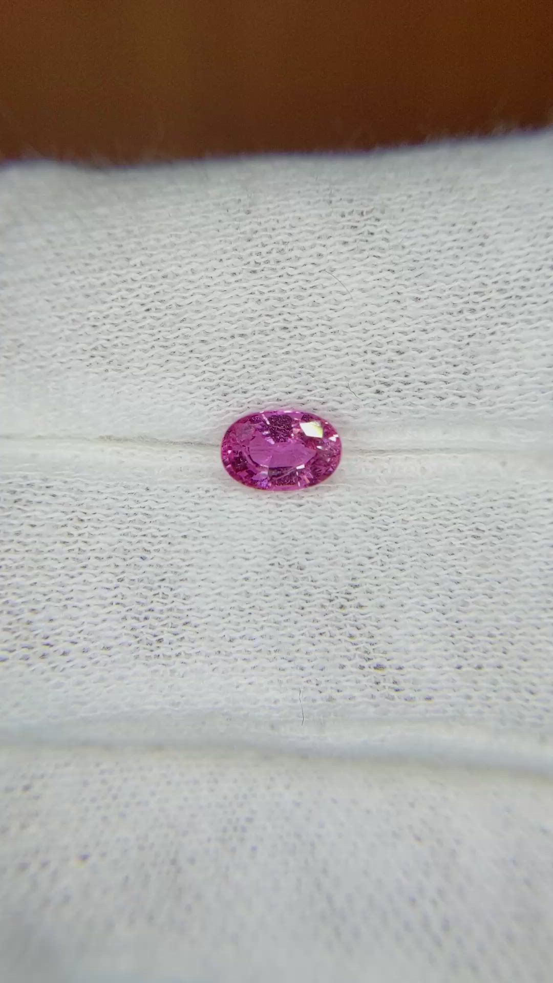 0.73 Ct. Pink Sapphire from Ceylon (Sri Lanka) Size Video