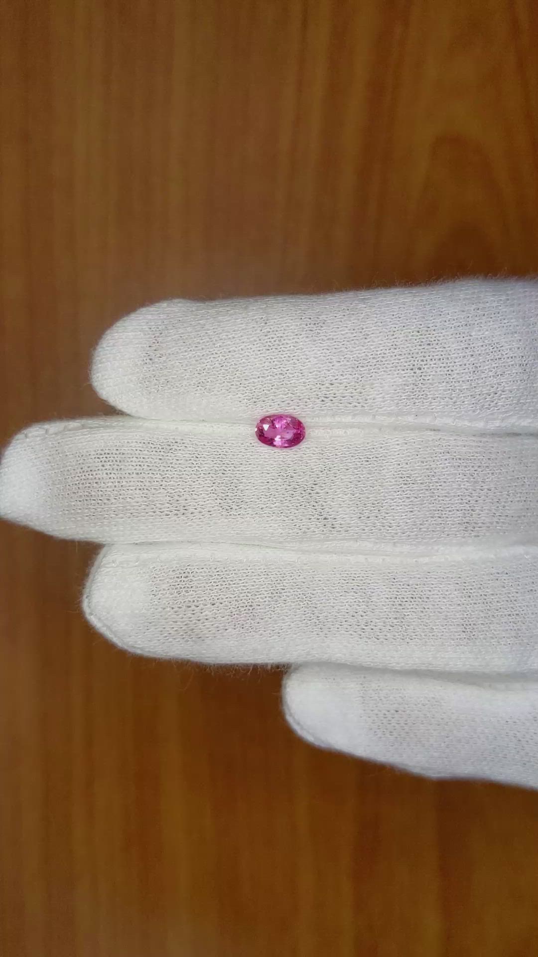 0.61 Ct. Pink Sapphire from Ceylon (Sri Lanka) Size Video
