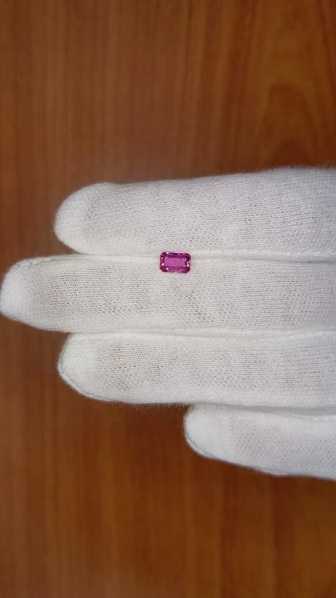 0.68 Ct. Pink Sapphire from Ceylon (Sri Lanka) Size Video