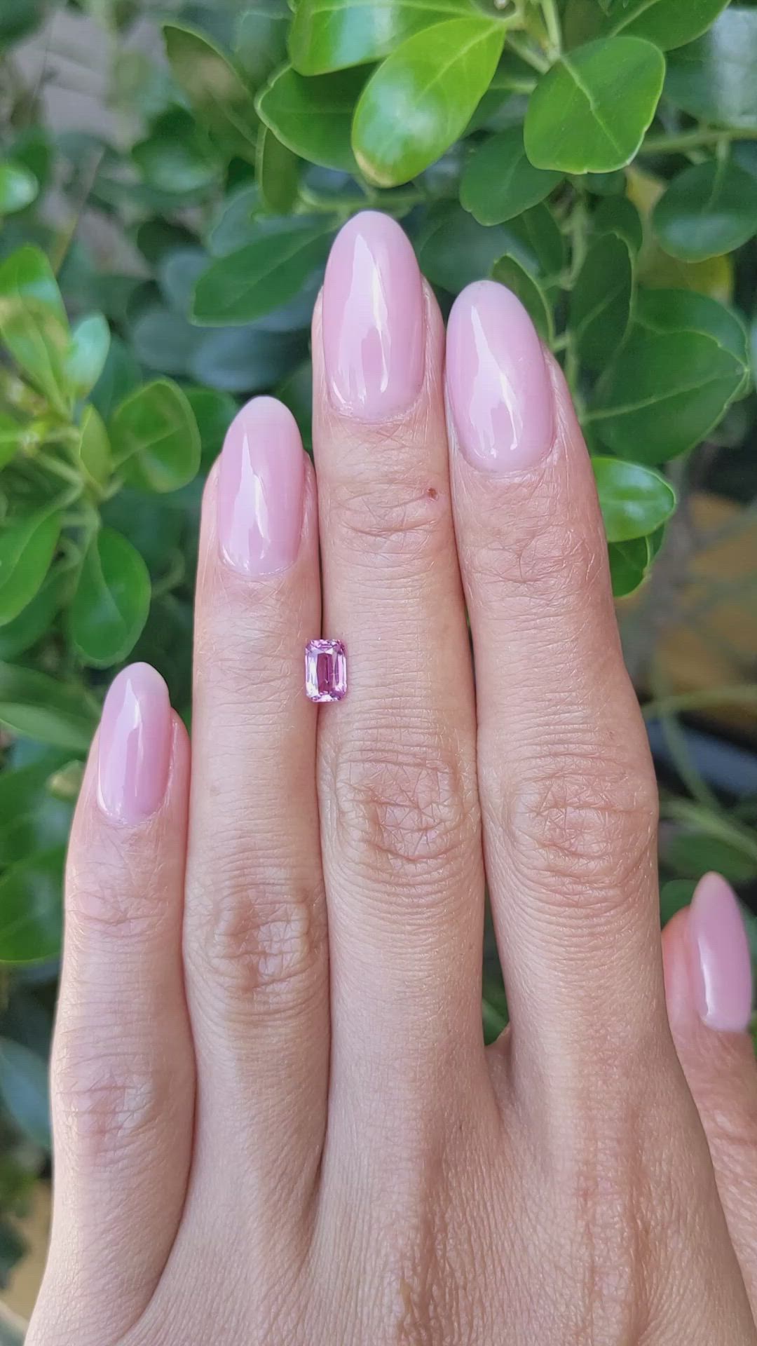 0.68 Ct. Pink Sapphire from Ceylon (Sri Lanka) Size Video