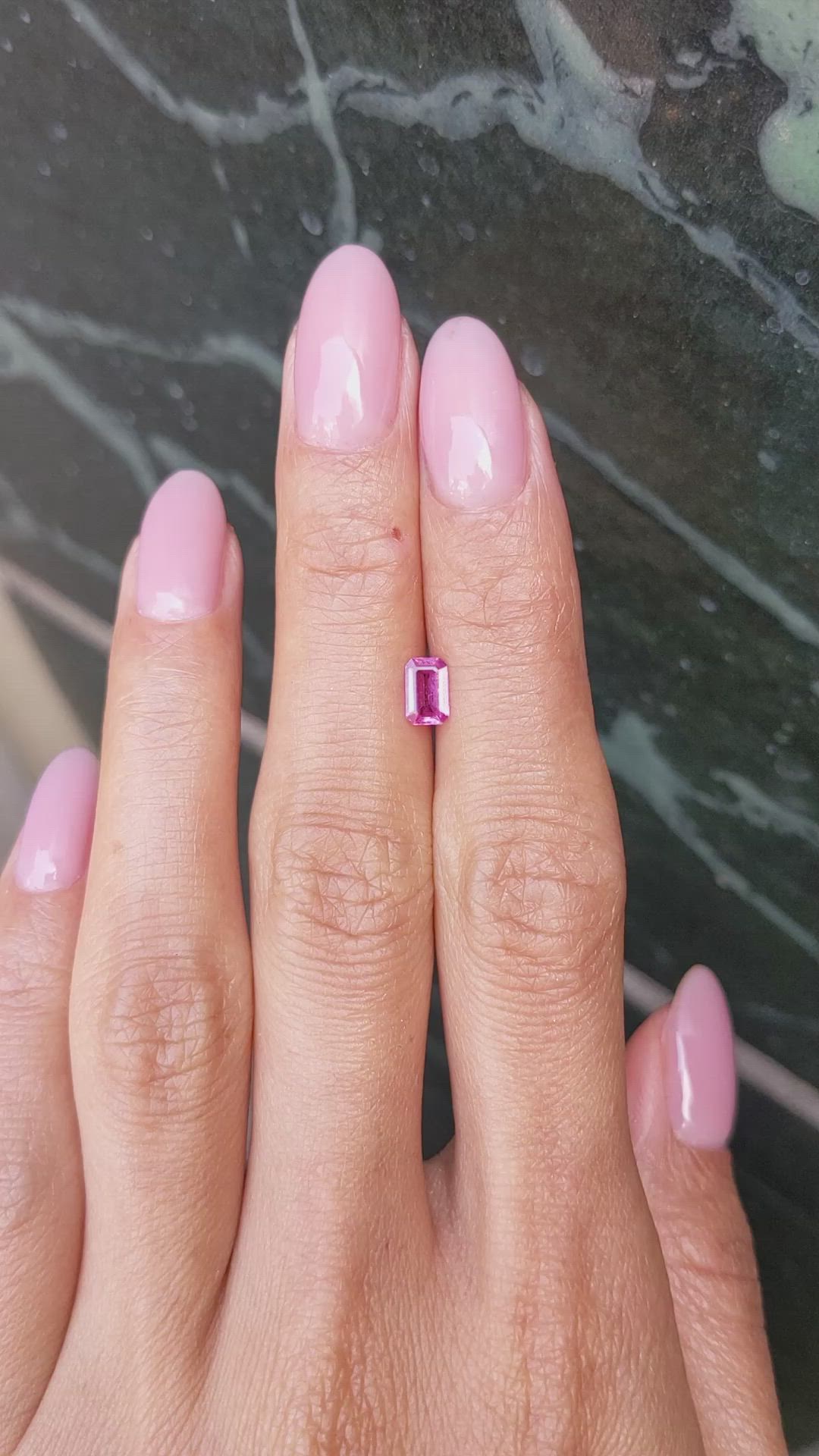 0.55 Ct. Pink Sapphire from Ceylon (Sri Lanka) Size Video