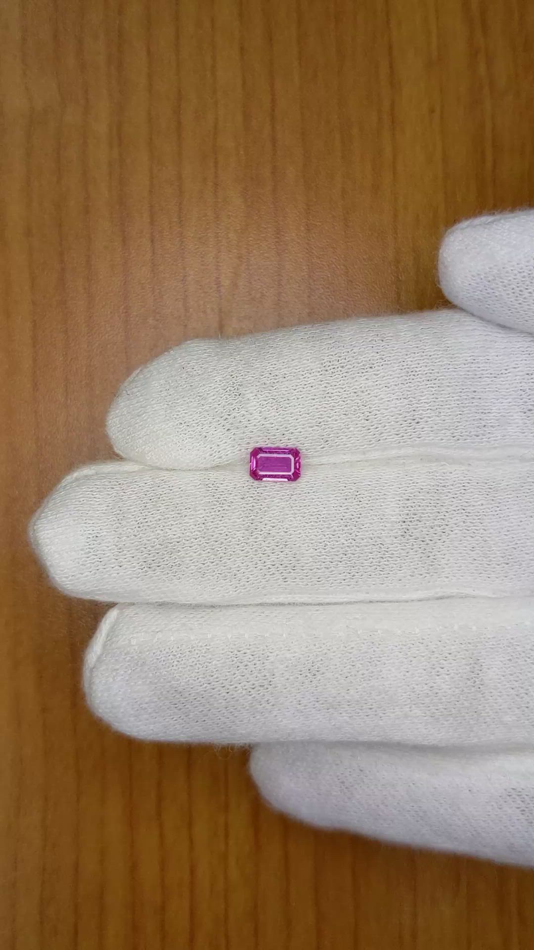 0.55 Ct. Pink Sapphire from Ceylon (Sri Lanka) Size Video