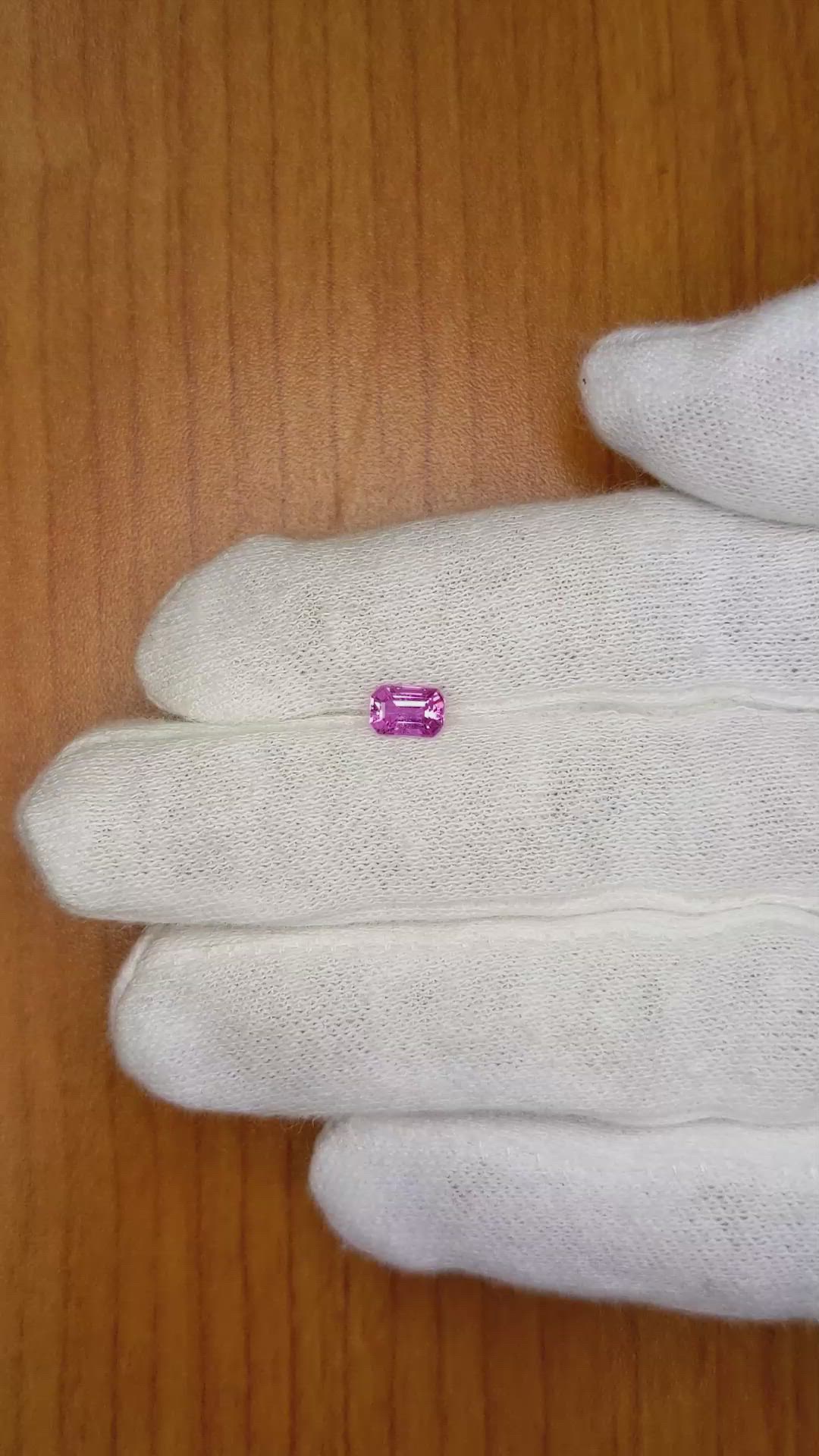 0.71 Ct. Pink Sapphire from Ceylon (Sri Lanka) Size Video
