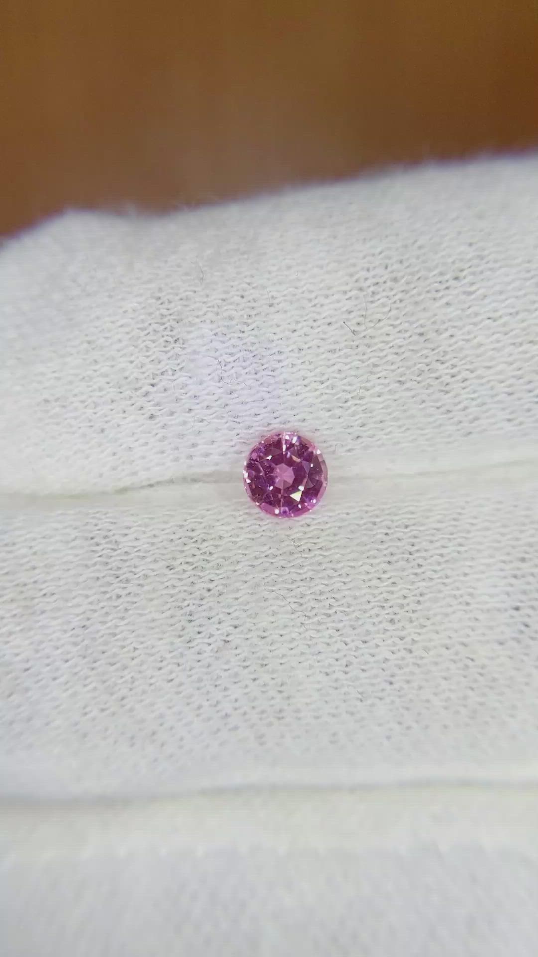0.58 Ct. Pink Sapphire from Ceylon (Sri Lanka) Size Video