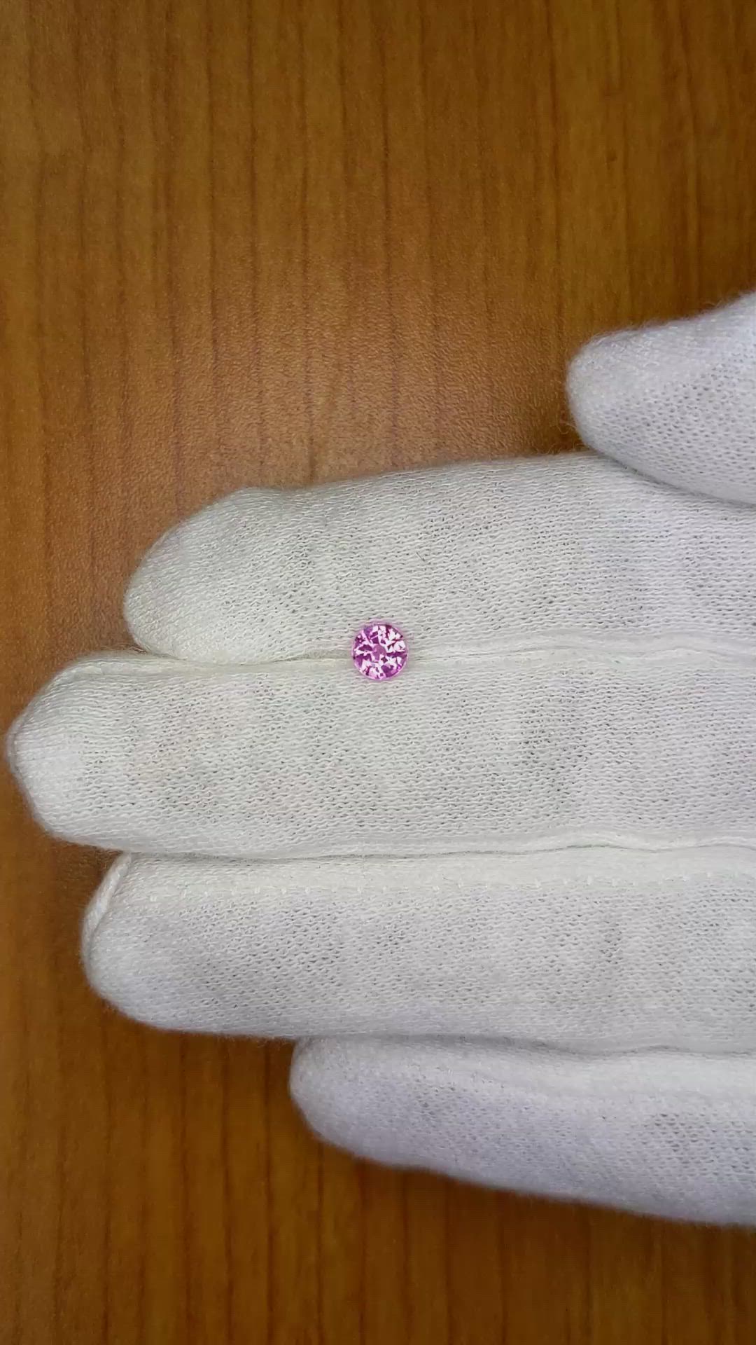 0.58 Ct. Pink Sapphire from Ceylon (Sri Lanka) Size Video