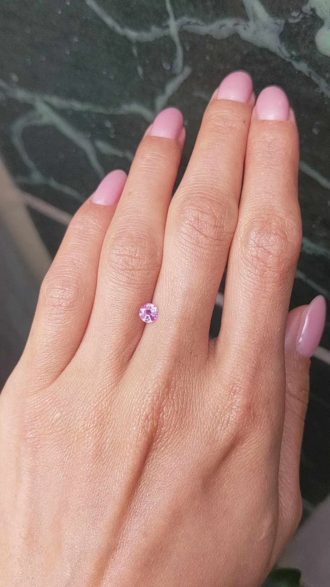 0.58 Ct. Pink Sapphire from Ceylon (Sri Lanka) Size Video