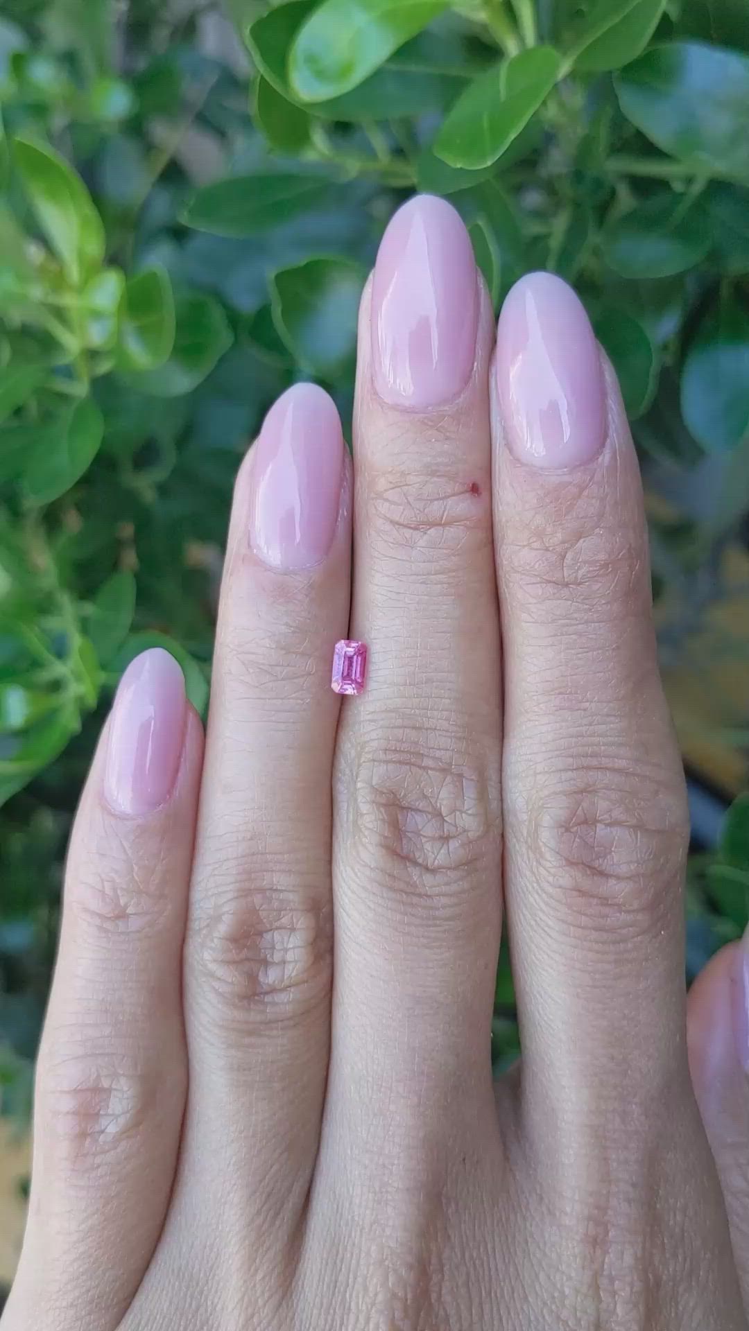 0.44 Ct. Pink Sapphire from Ceylon (Sri Lanka) Size Video