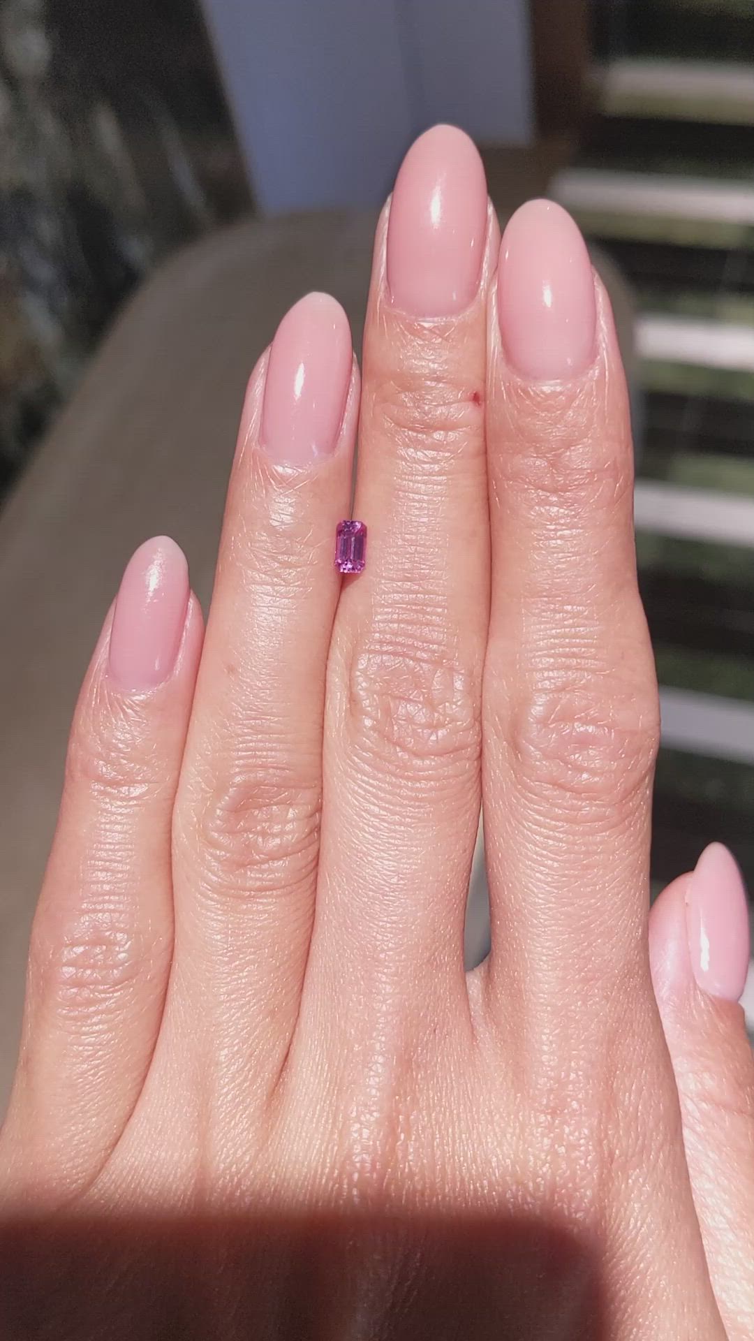 0.42 Ct. Pink Sapphire from Ceylon (Sri Lanka) Size Video