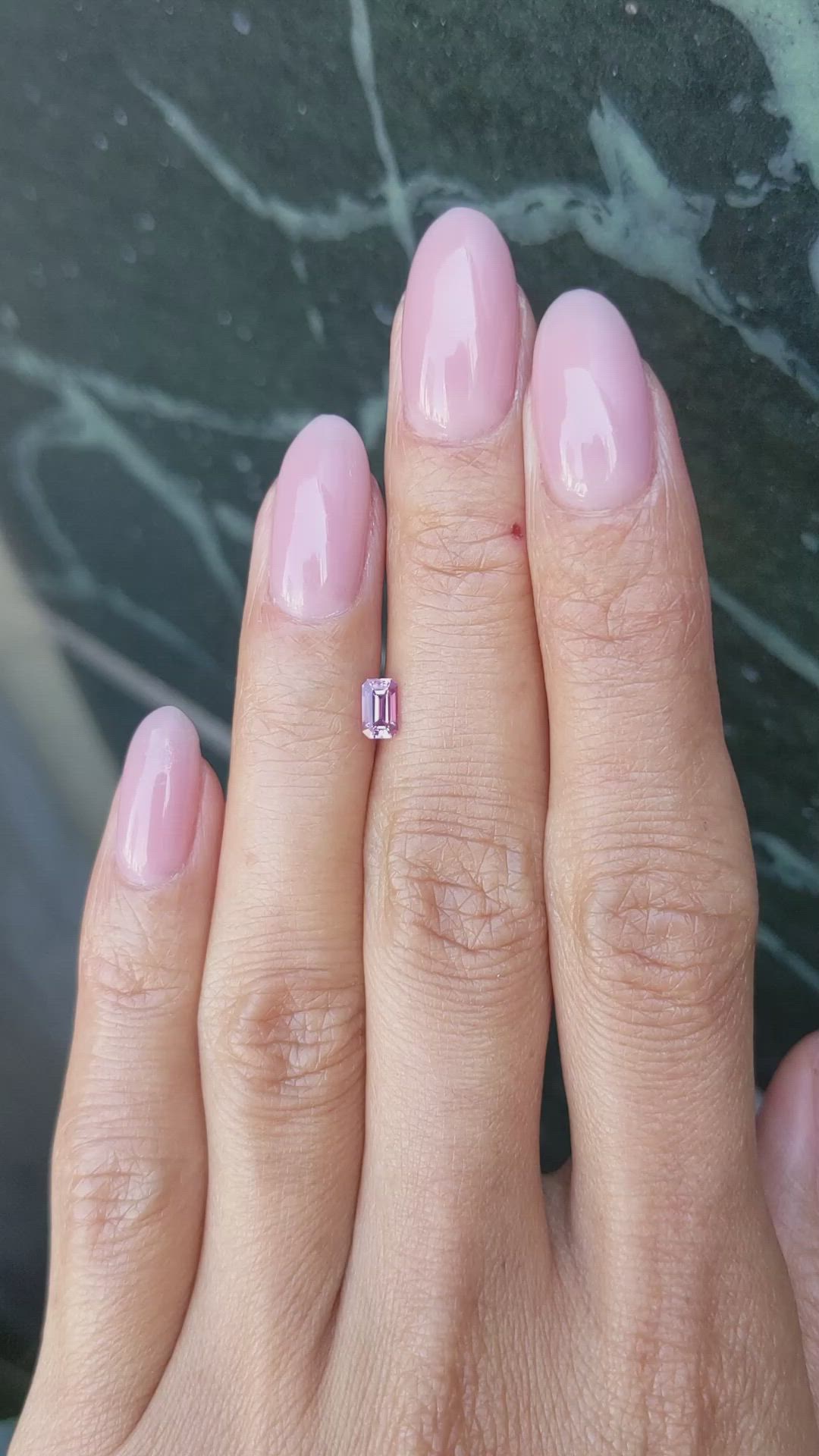 0.42 Ct. Pink Sapphire from Ceylon (Sri Lanka) Size Video