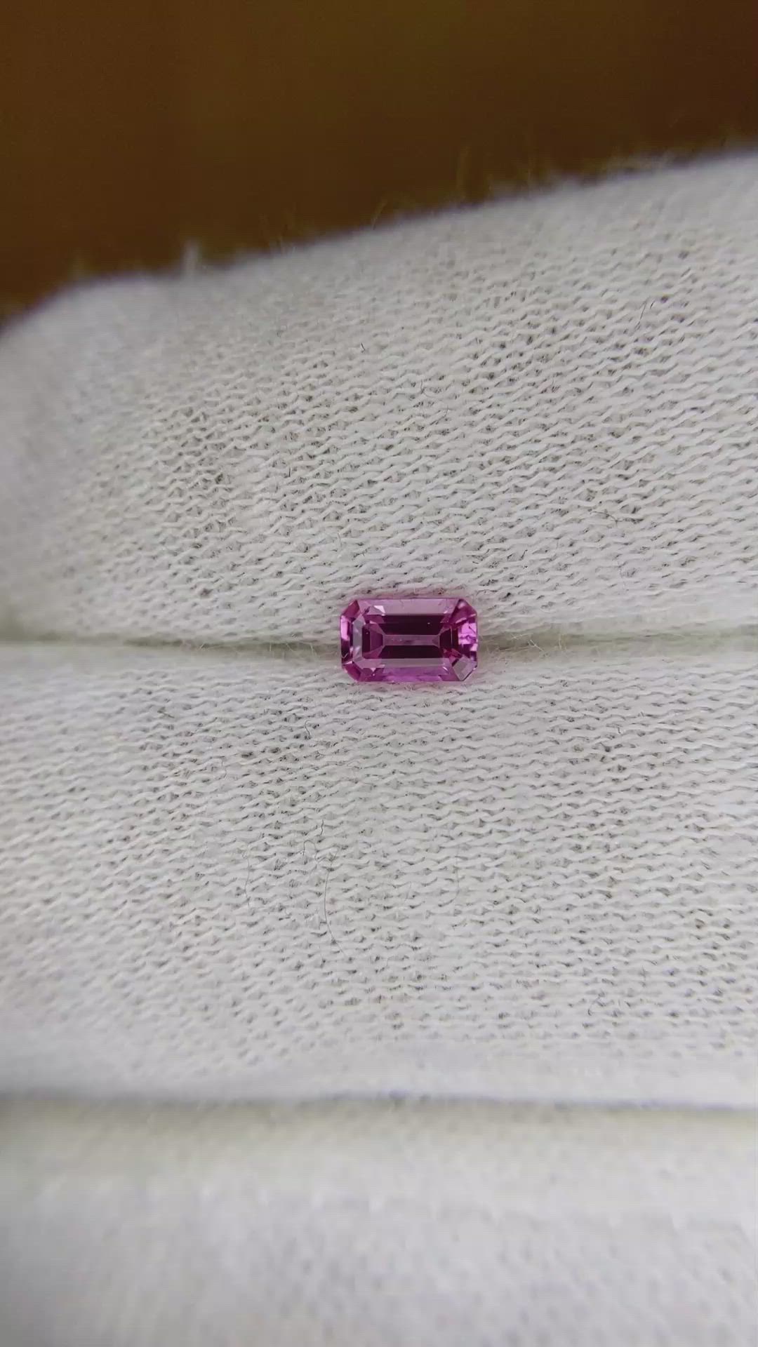 0.42 Ct. Pink Sapphire from Ceylon (Sri Lanka) Size Video