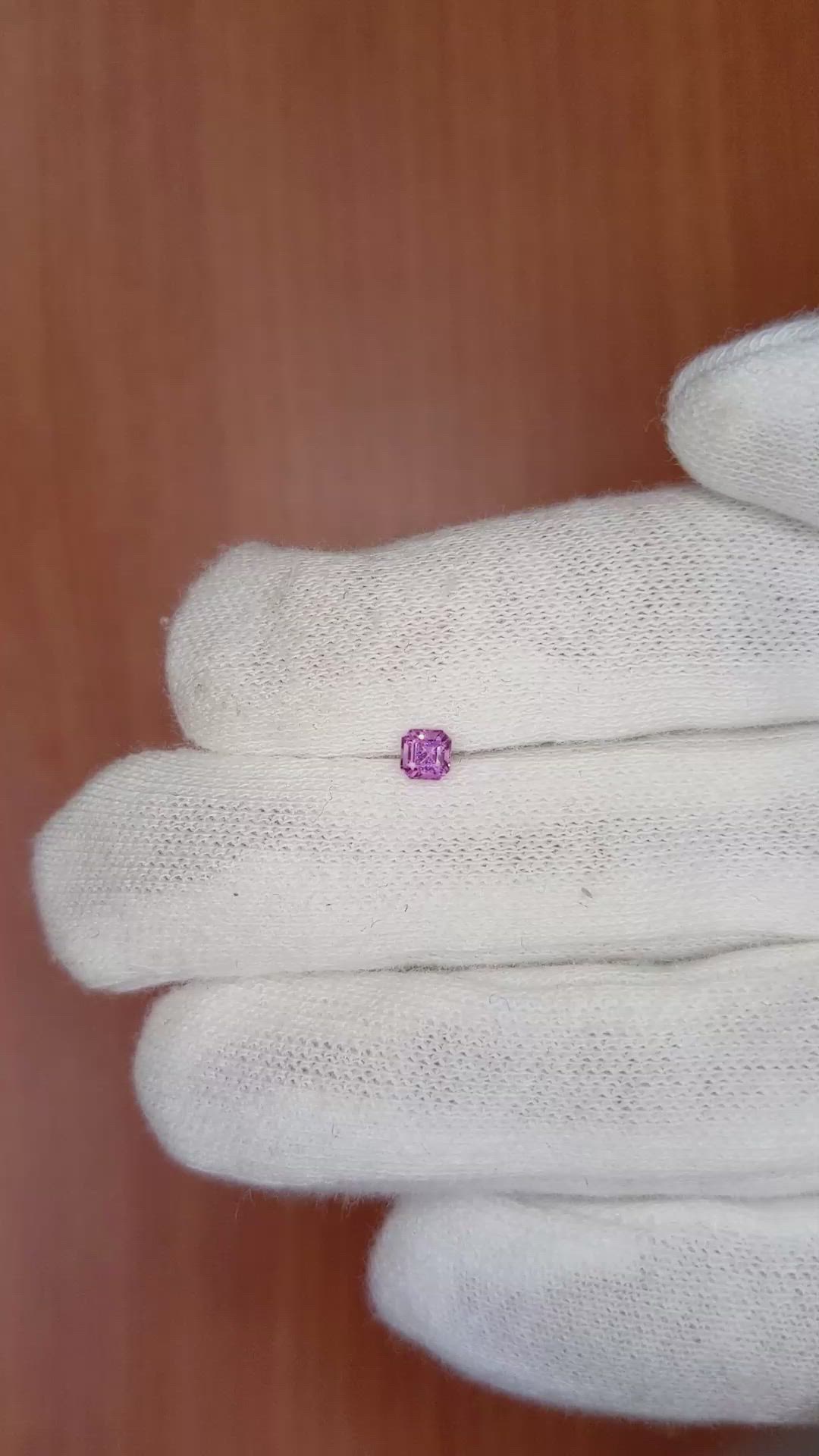 0.25 Ct. Pink Sapphire from Ceylon (Sri Lanka) Size Video