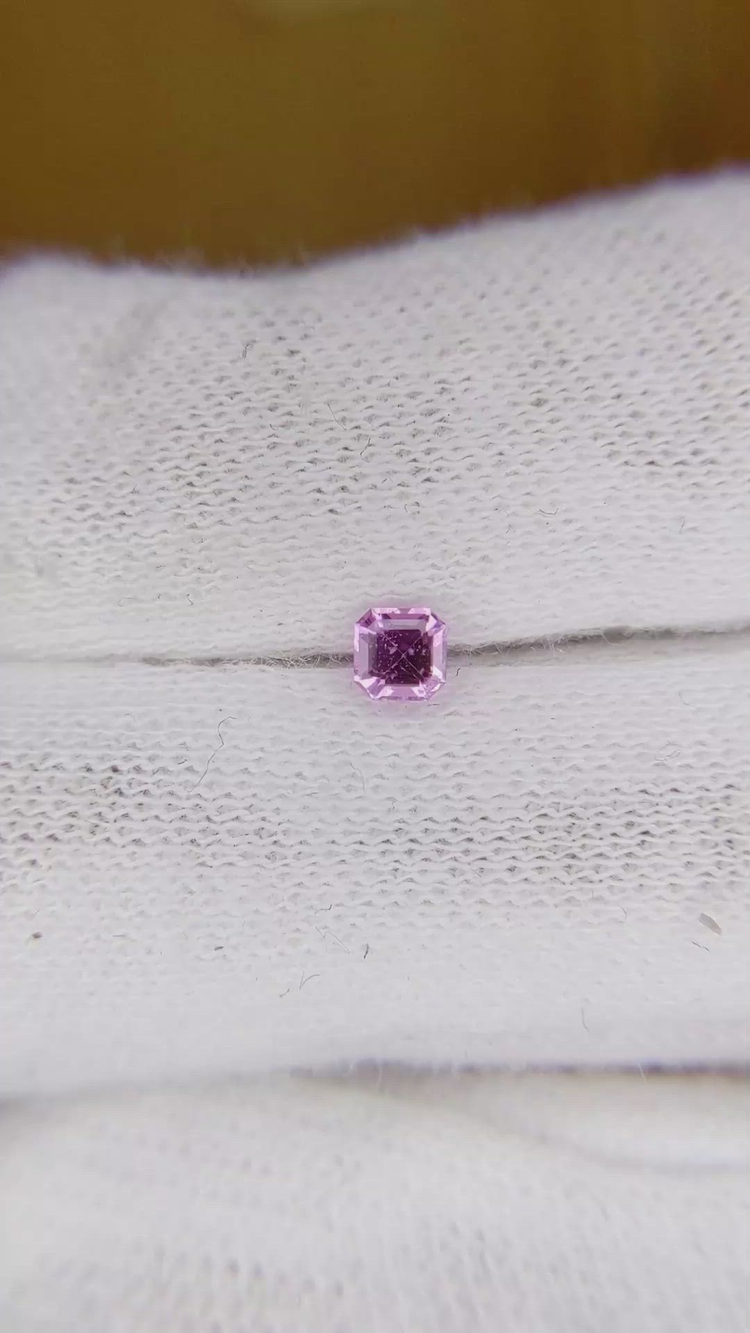 0.25 Ct. Pink Sapphire from Ceylon (Sri Lanka) Size Video