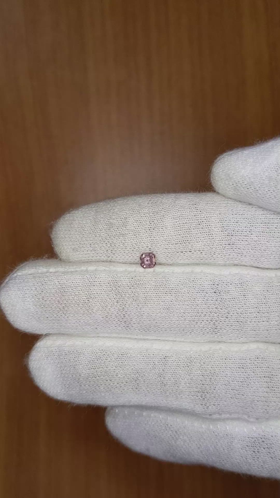 0.22 Ct. Pink Sapphire from Ceylon (Sri Lanka) Size Video