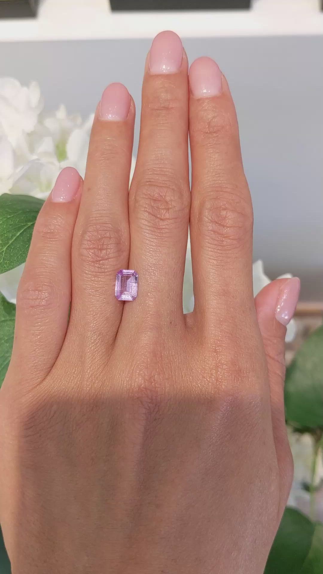 1.43 Ct. Purplish Pink Sapphire from Ceylon (Sri Lanka) Size Video