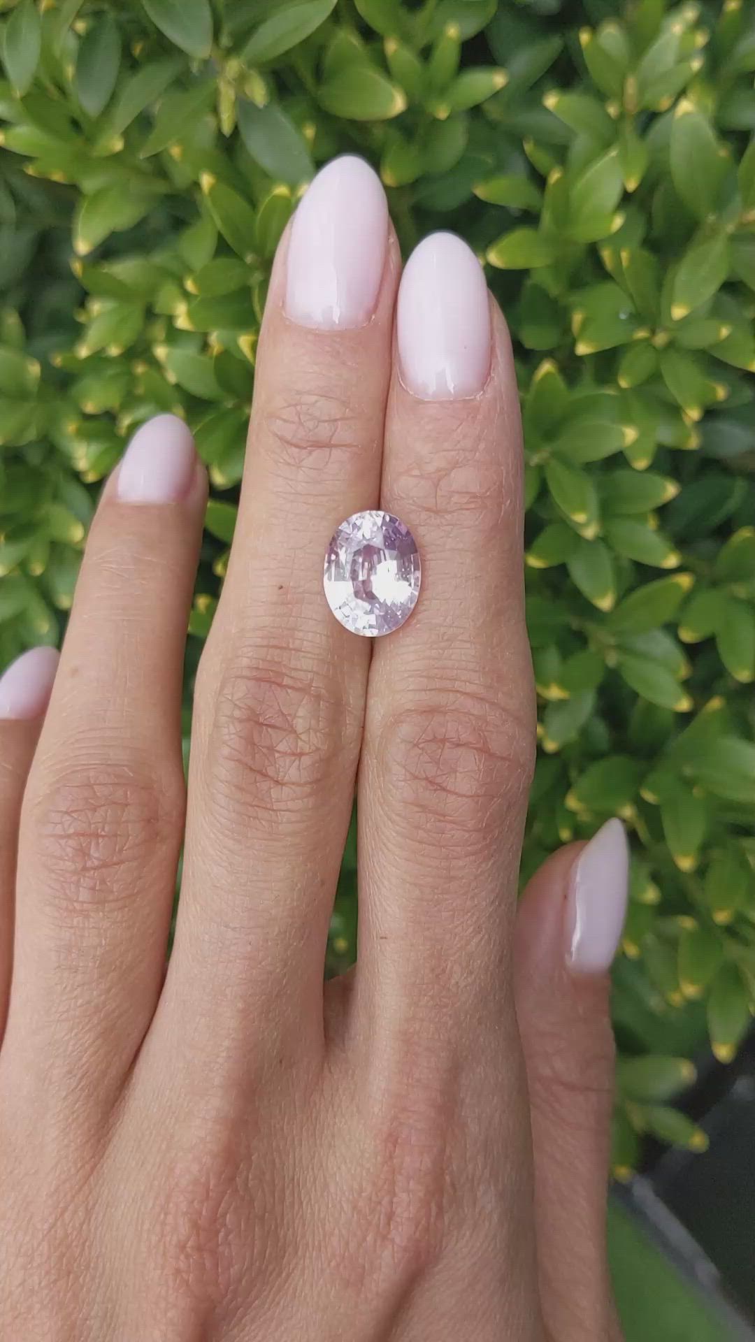 4.96 Ct. Purplish Pink Sapphire from Ceylon (Sri Lanka) Size Video
