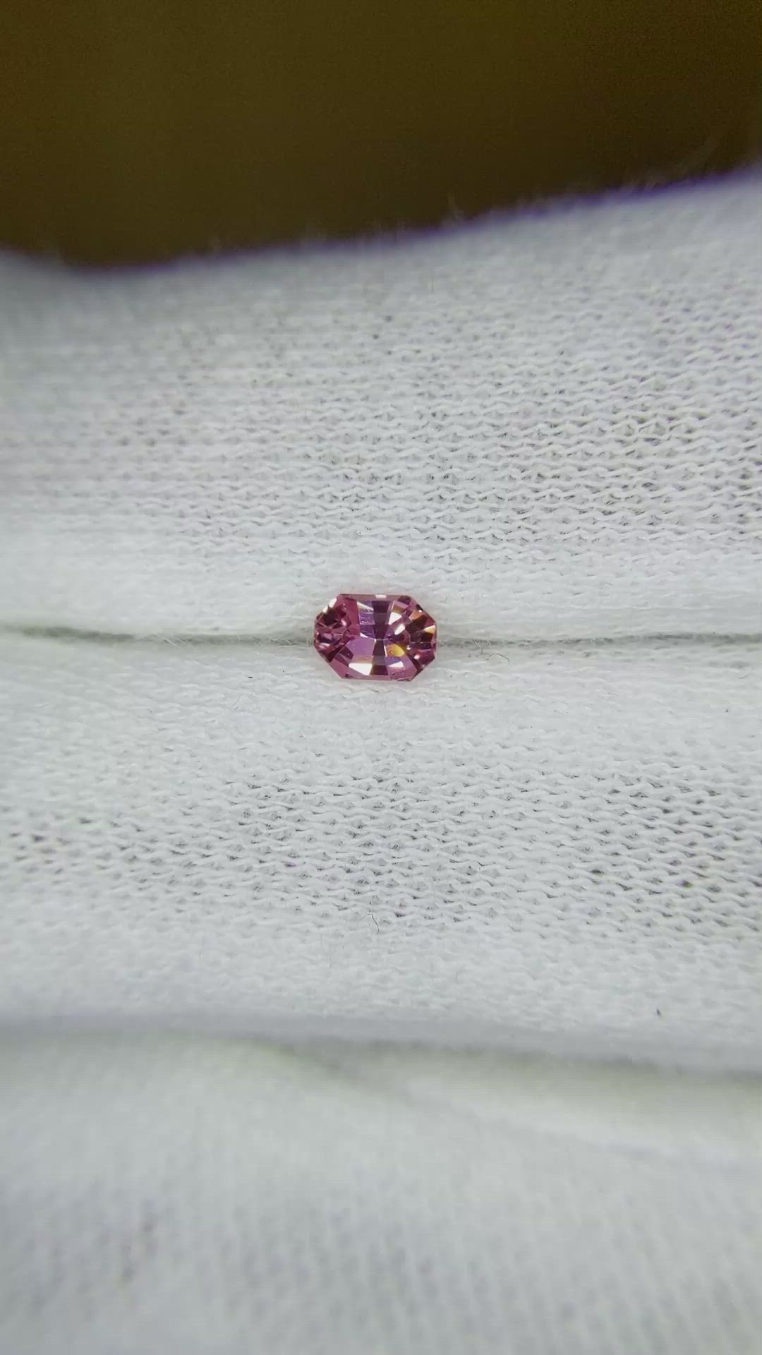 0.29 Ct. Pink Sapphire from Ceylon (Sri Lanka) Size Video