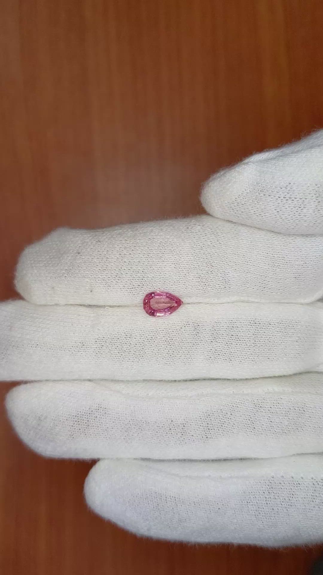 1.02 Ct. Pink Sapphire from Ceylon (Sri Lanka) Size Video