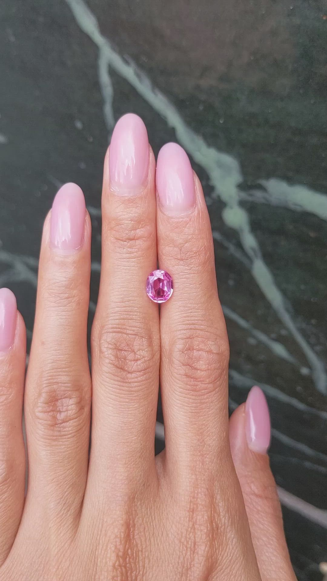 1.74 Ct. Pink Sapphire from Ceylon (Sri Lanka) Size Video