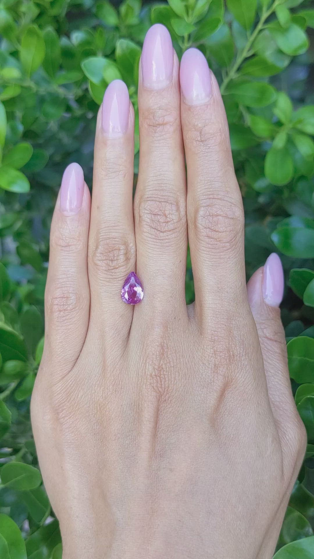 2.06 Ct. Pink Sapphire from Ceylon (Sri Lanka) Size Video