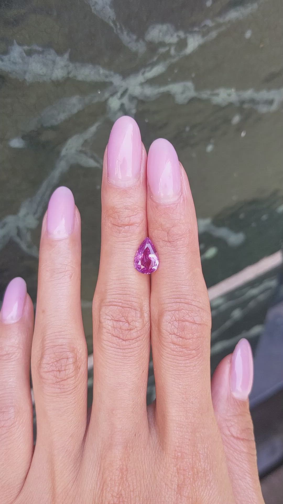 2.06 Ct. Pink Sapphire from Ceylon (Sri Lanka) Size Video