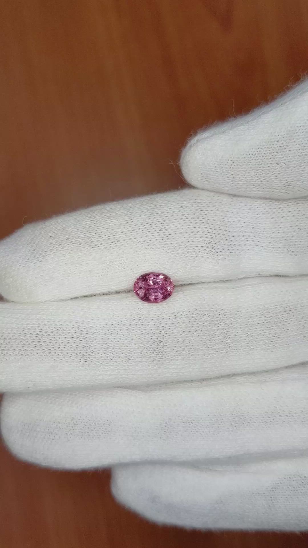 1.12 Ct. Pink Sapphire from Ceylon (Sri Lanka) Size Video