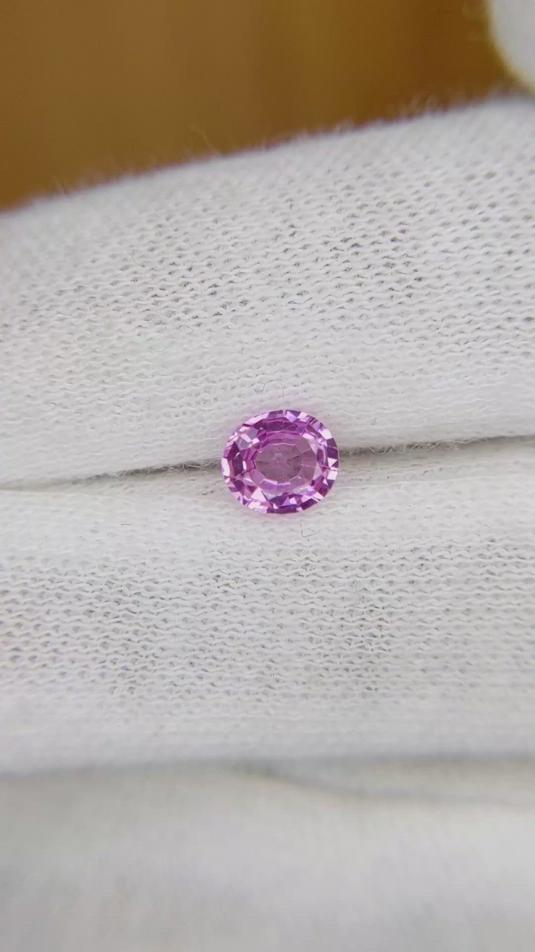 0.84 Ct. Pink Sapphire from Ceylon (Sri Lanka) Size Video
