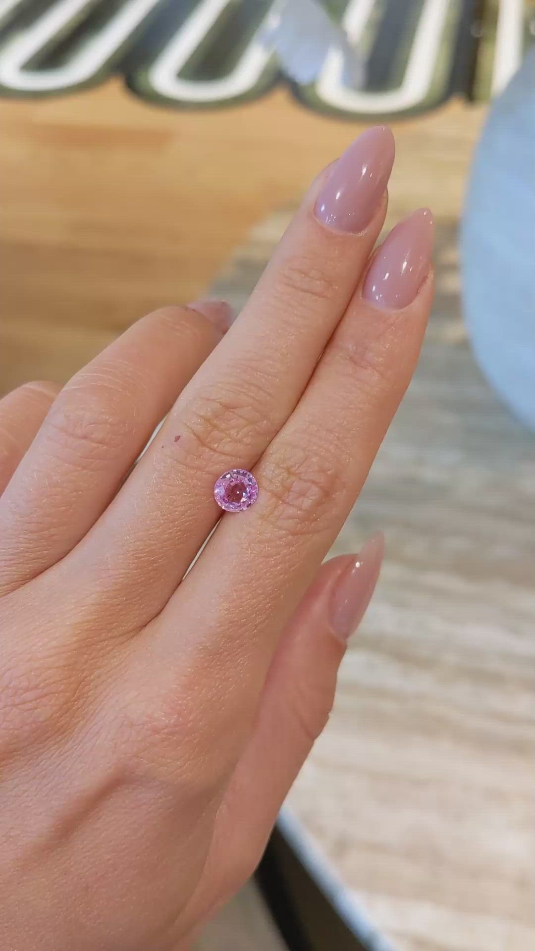 1.19 Ct. Pink Sapphire from Ceylon (Sri Lanka) Size Video