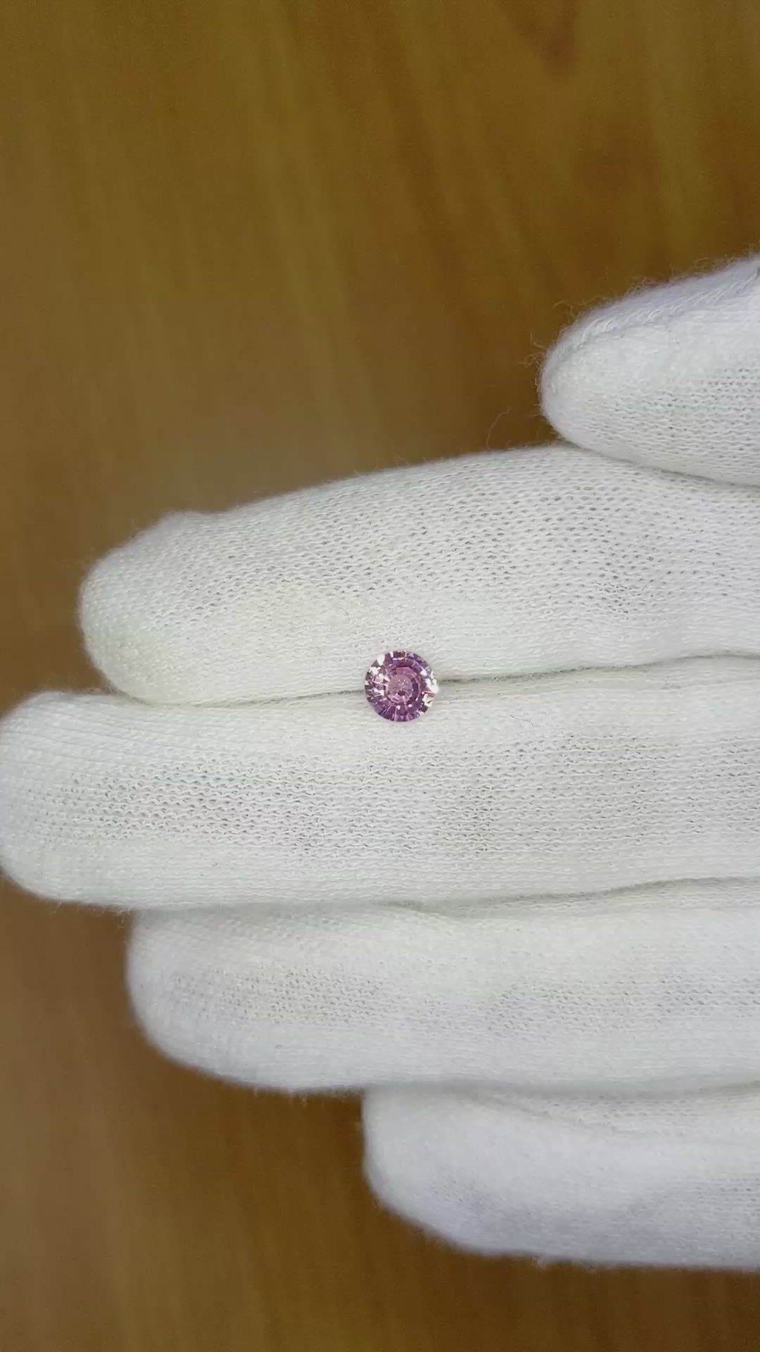 0.53 Ct. Pink Sapphire from Ceylon (Sri Lanka) Size Video
