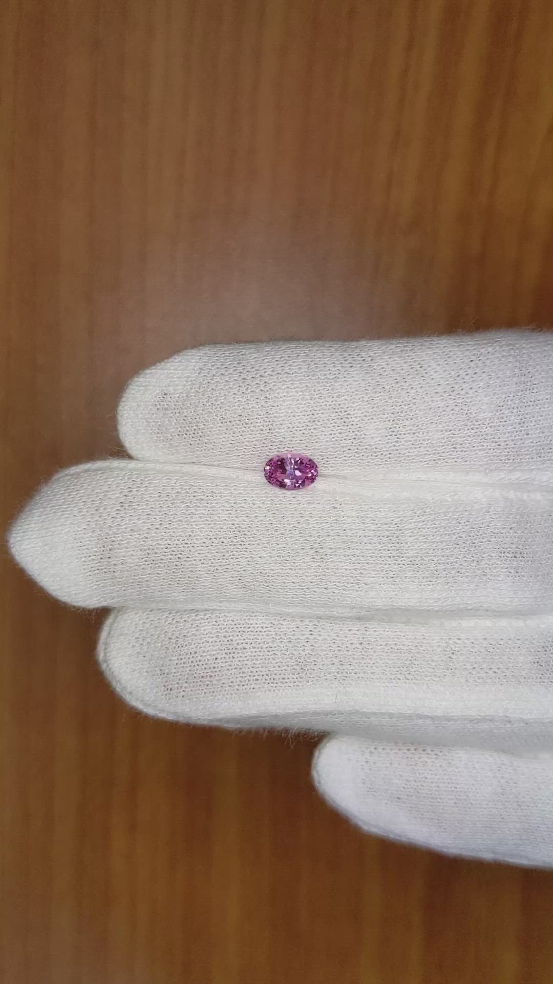 0.59 Ct. Pink Sapphire from Ceylon (Sri Lanka) Size Video