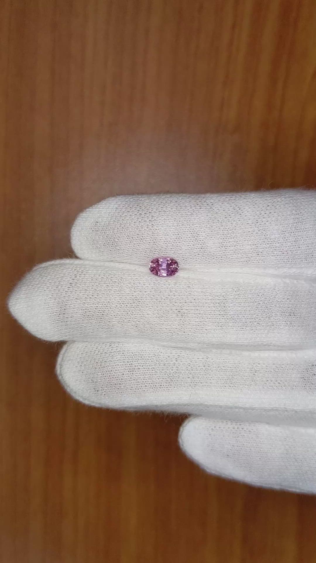 0.60 Ct. Pink Sapphire from Ceylon (Sri Lanka) Size Video