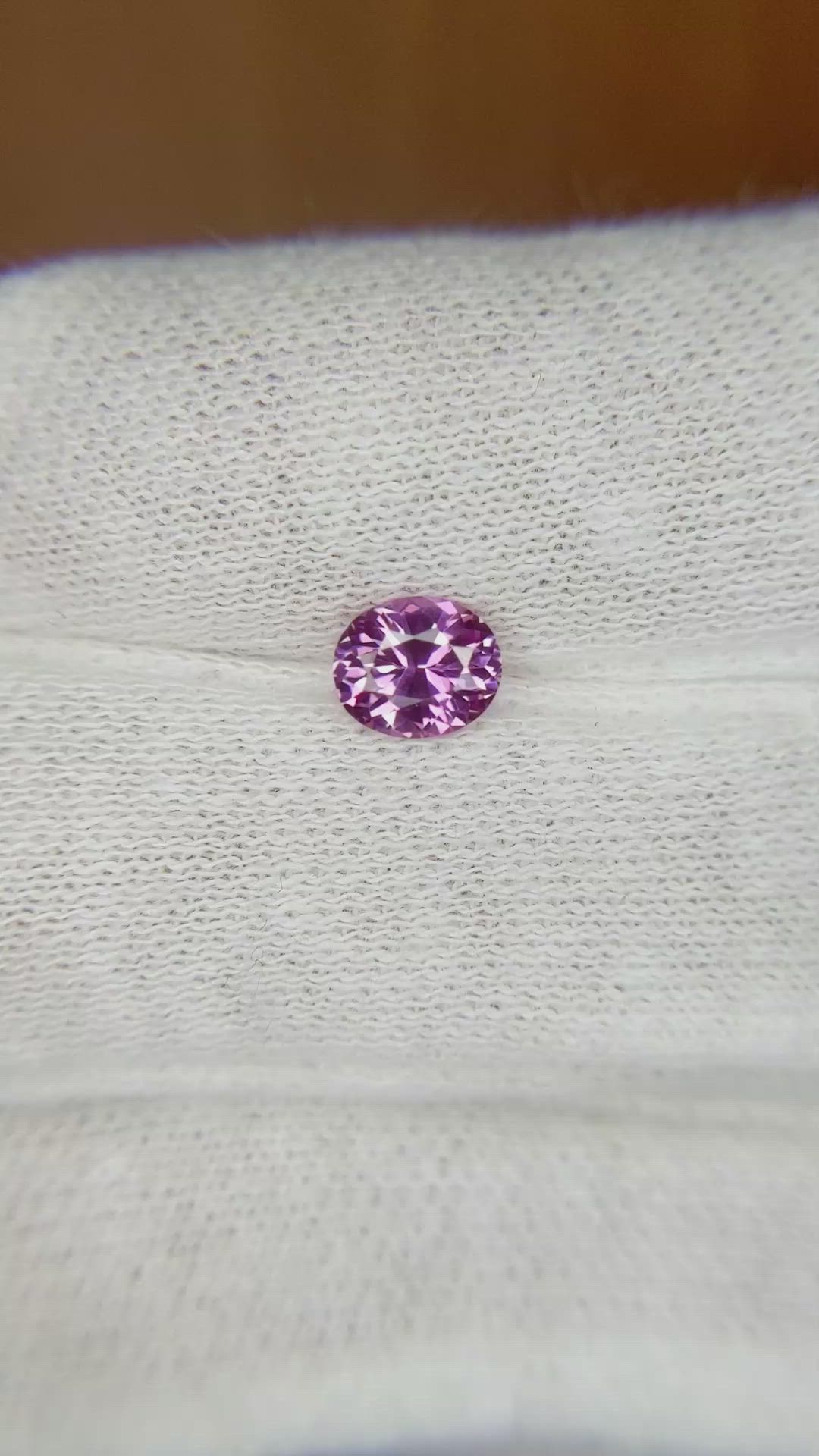 0.76 Ct. Pink Sapphire from Ceylon (Sri Lanka) Size Video