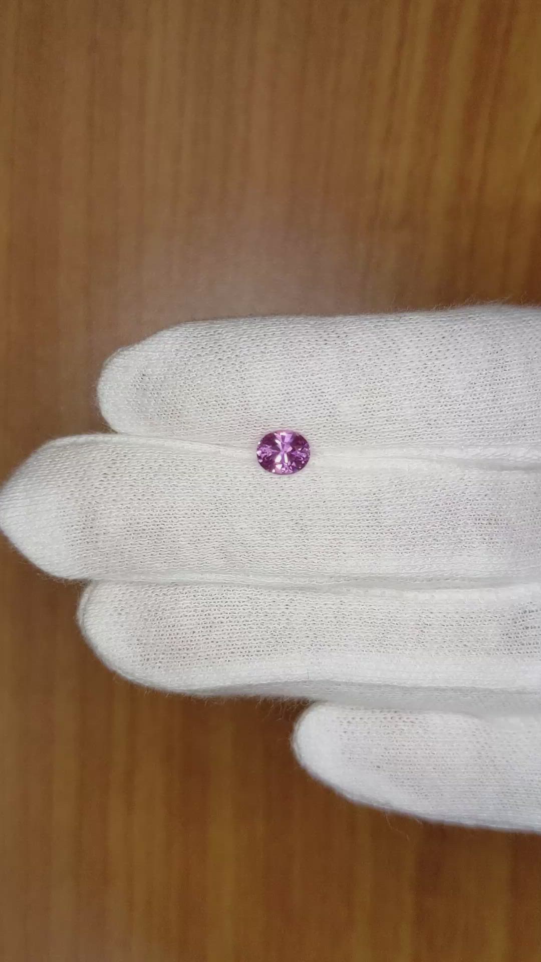 0.76 Ct. Pink Sapphire from Ceylon (Sri Lanka) Size Video
