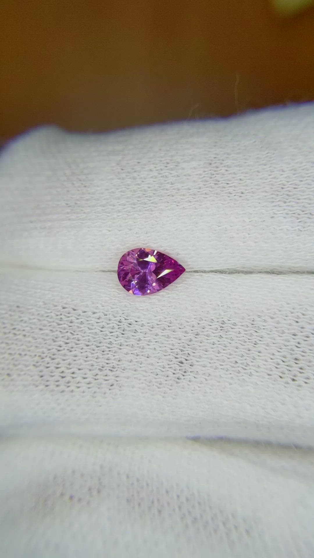 0.56 Ct. Pink Sapphire from Ceylon (Sri Lanka) Size Video
