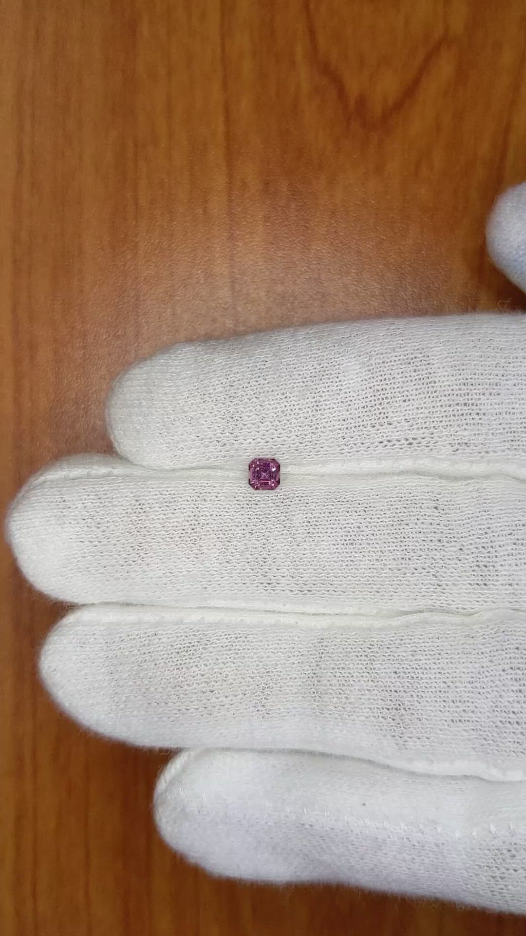 0.22 Ct. Pink Sapphire from Ceylon (Sri Lanka) Size Video
