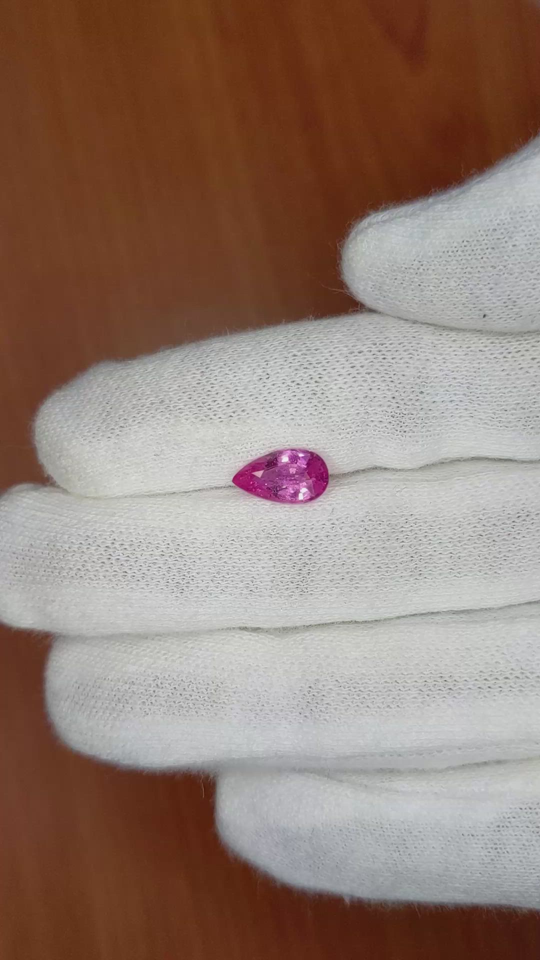 1.58 Ct. Pink Sapphire from Ceylon (Sri Lanka) Size Video