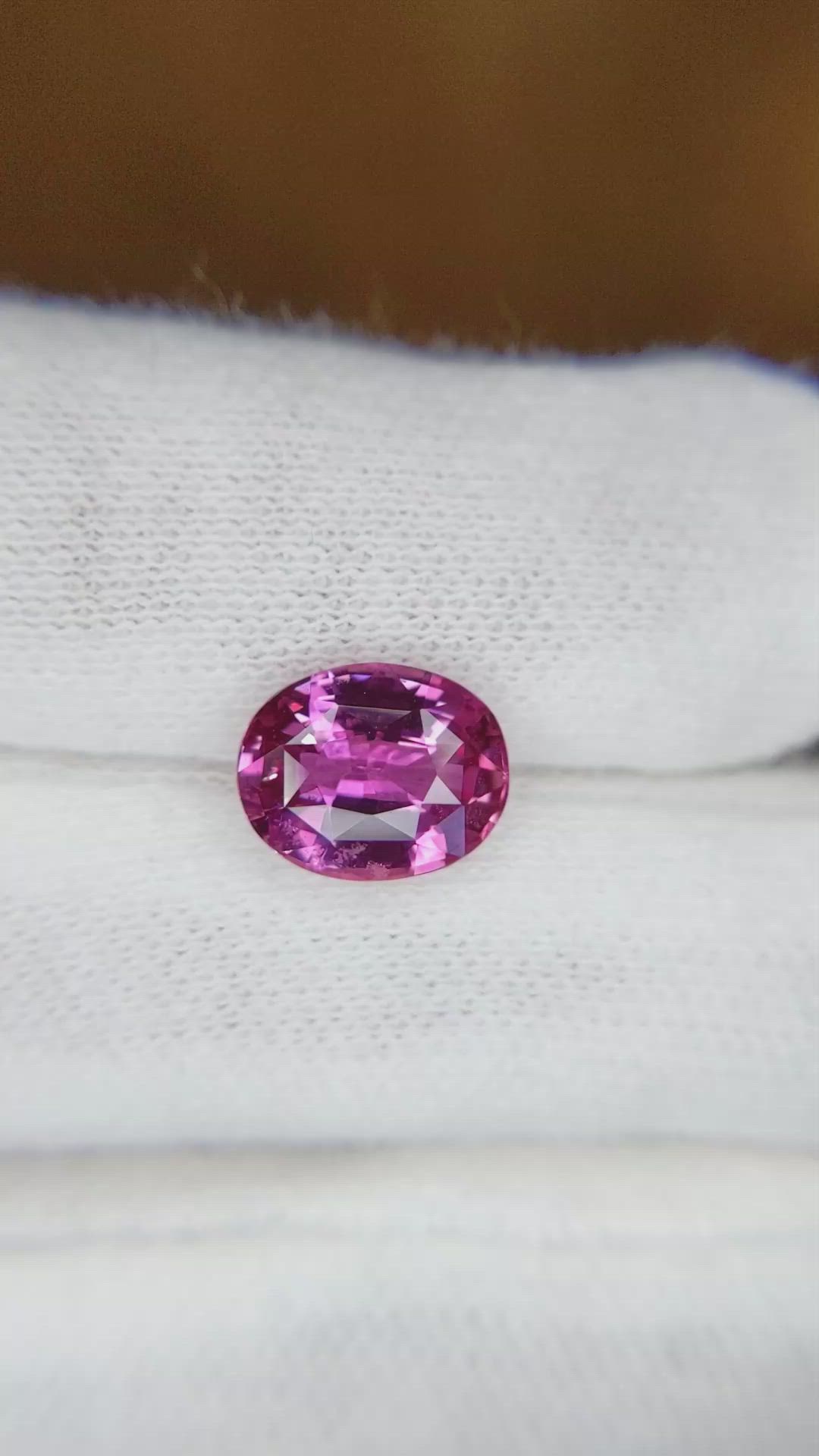 3.03 Ct. Pink Sapphire from Ceylon (Sri Lanka) Size Video