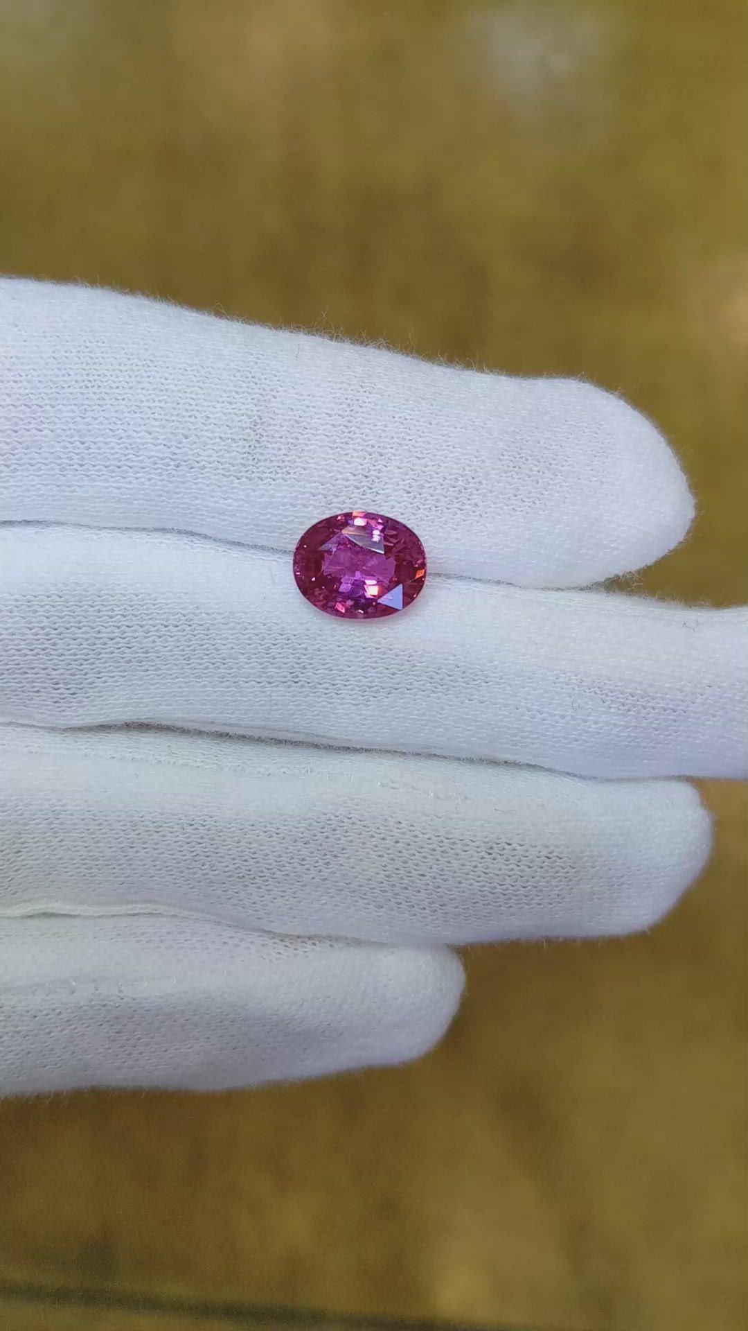 3.03 Ct. Pink Sapphire from Ceylon (Sri Lanka) Size Video