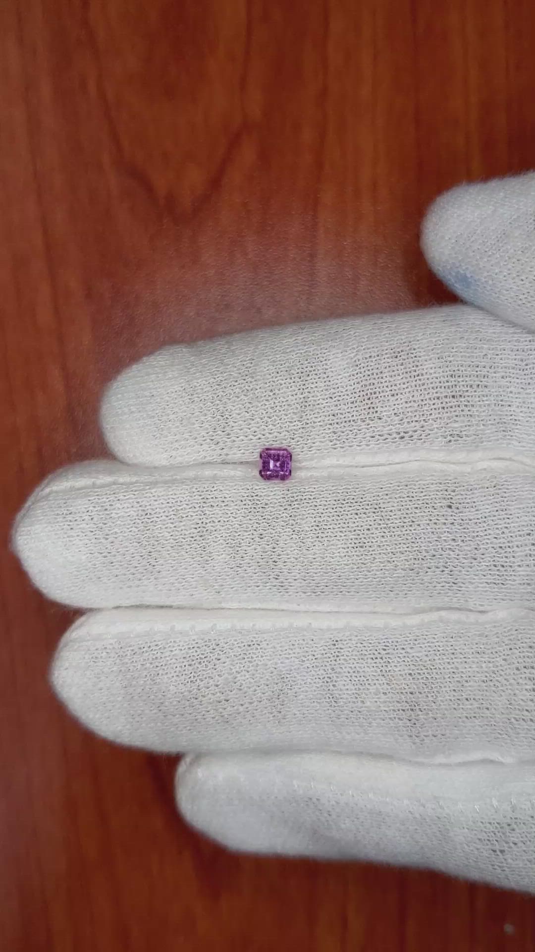 0.24 Ct. Pink Sapphire from Ceylon (Sri Lanka) Size Video