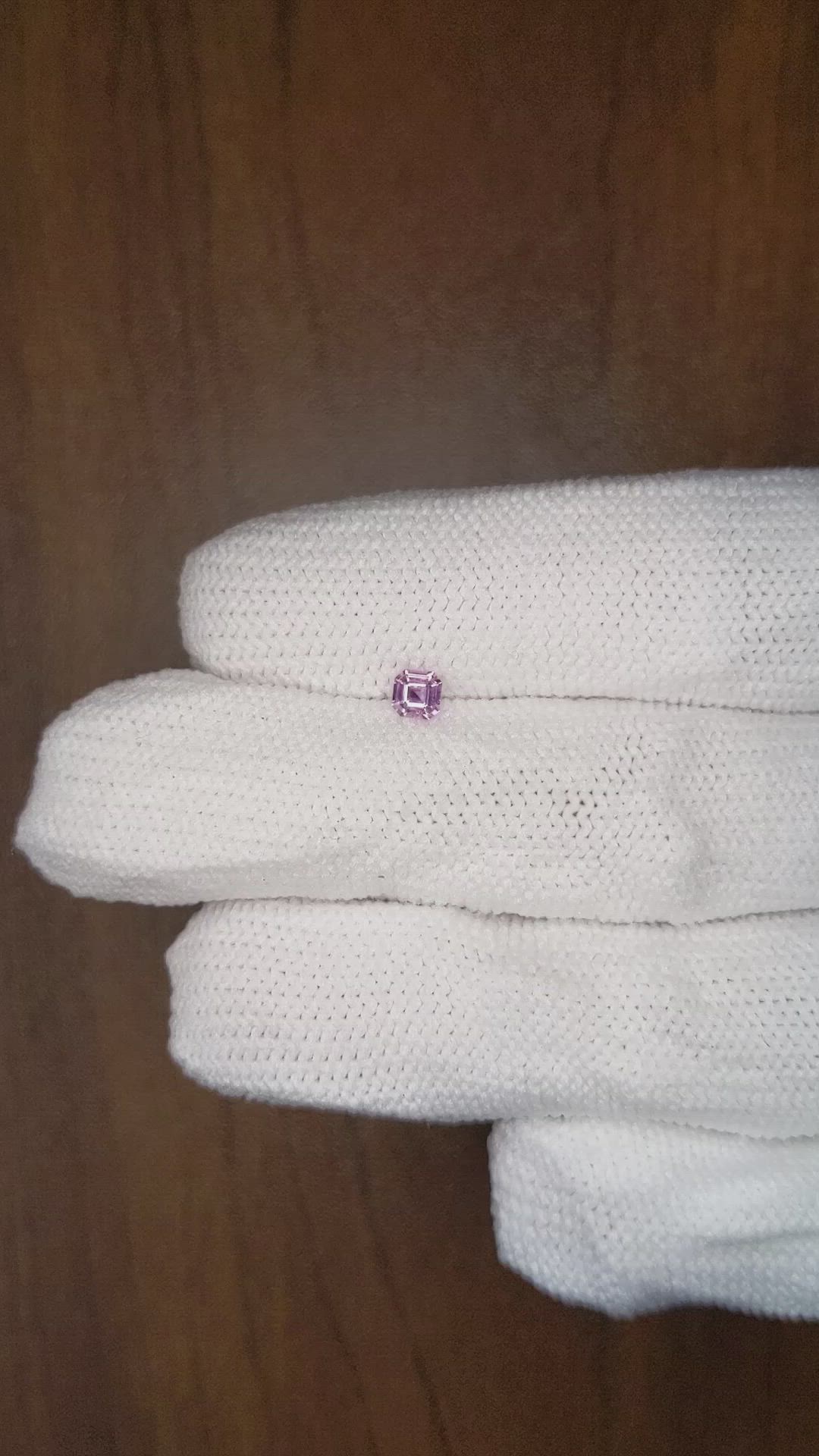 0.25 Ct. Pink Sapphire from Ceylon (Sri Lanka) Size Video