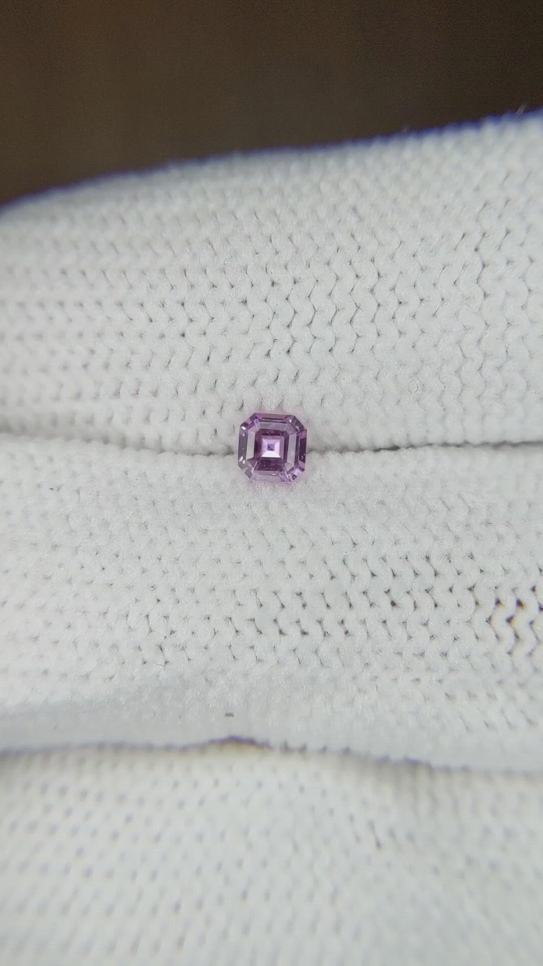0.25 Ct. Pink Sapphire from Ceylon (Sri Lanka) Size Video