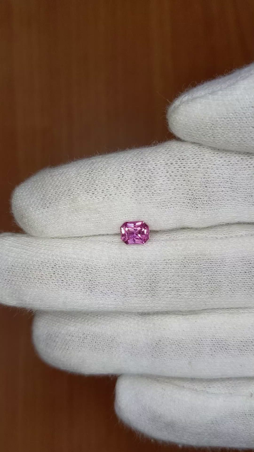 0.78 Ct. Pink Sapphire from Ceylon (Sri Lanka) Size Video