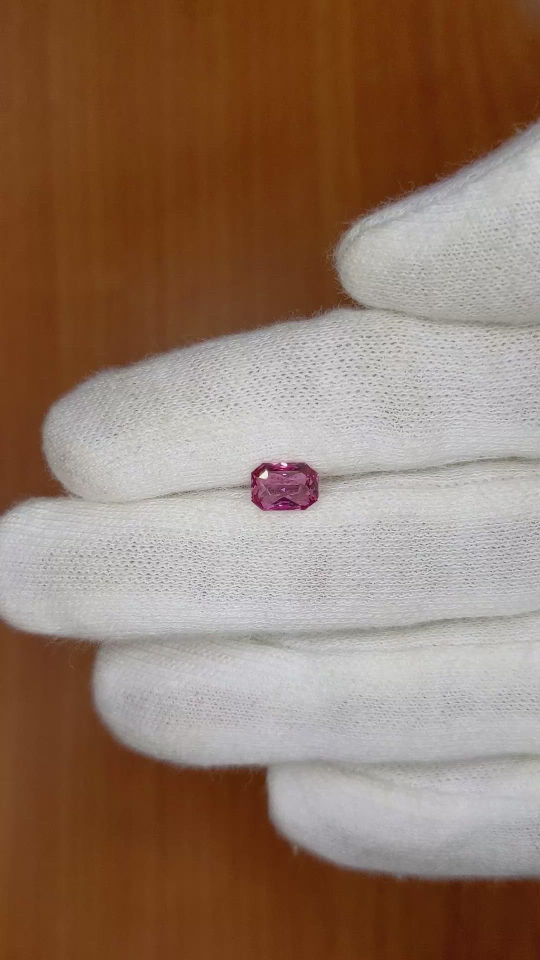 1.24 Ct. Pink Sapphire from Ceylon (Sri Lanka) Size Video
