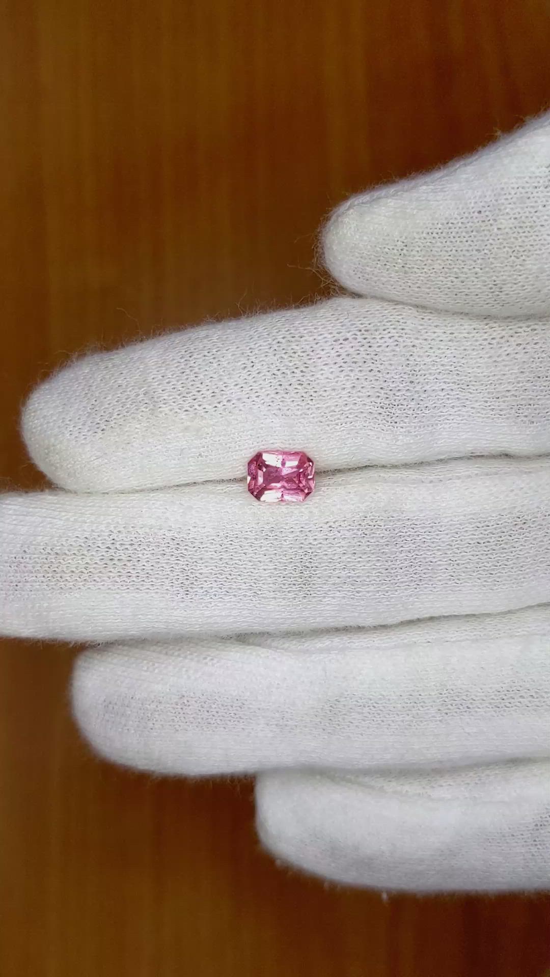 1.28 Ct. Pink Sapphire from Ceylon (Sri Lanka) Size Video