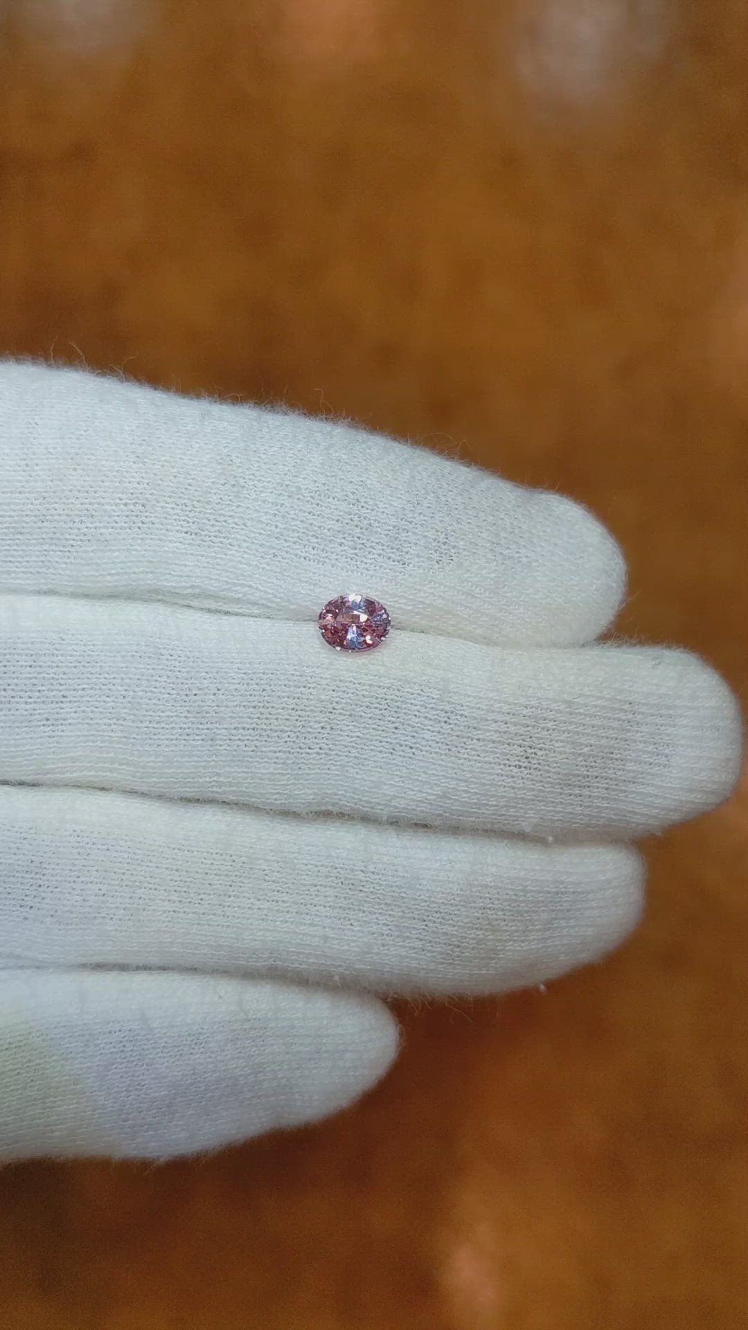 0.59 Ct. Pink Sapphire from Ceylon (Sri Lanka) Size Video