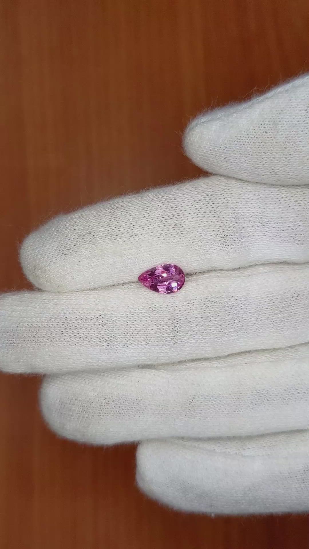 1.26 Ct. Pink Sapphire from Ceylon (Sri Lanka) Size Video