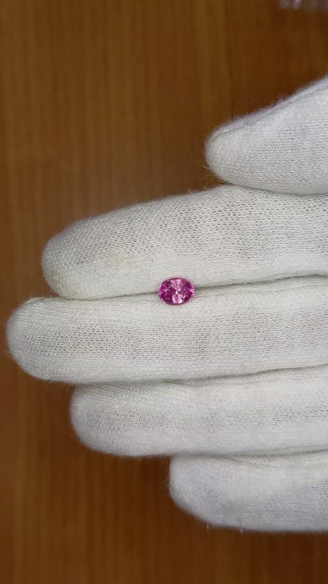 0.94 Ct. Pink Sapphire from Ceylon (Sri Lanka) Size Video